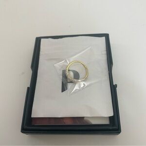 Pavoi Gold Ring with Clear Stones